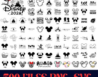 2026 Family Vacation Mega Bundle SVG PNG Castle Mouse Ears Shirts Crafts