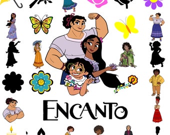 Encanto Svg Bundle, Encanto png clipart bundle, encanto letter png svg font, encanto cake topper png, encanto poster png,encanto sublimation
