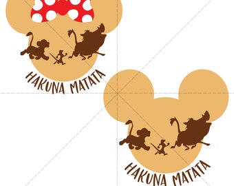 Hakuna Matata Svg Bundle, Hakuna Matata Svg, Family Trip Svg, Hakuna Matata, Lion King Simba Svg, Hakuna Matata Png, Mouse Family Svg