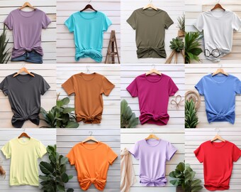 55 Bella Canvas 3001 Mockup Bundle, Shop Sale Bundle, 3001 Tshirts Bundle, Bella Canvas Model Mockup Bundle, Lifestyle Mockups
