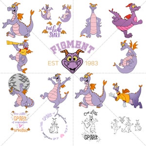 Figment Png bündel, Figment Clipart, Figment Png, Figment Png, SVG, Png, sofortiger digitaler Download, Bundle Familienurlaub Png, Est 1983 Png