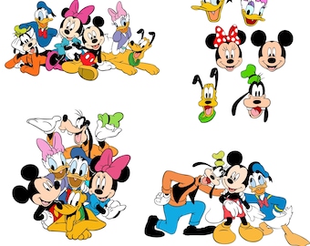 Family Cartoon Characters Bundle PNG SVG JPG