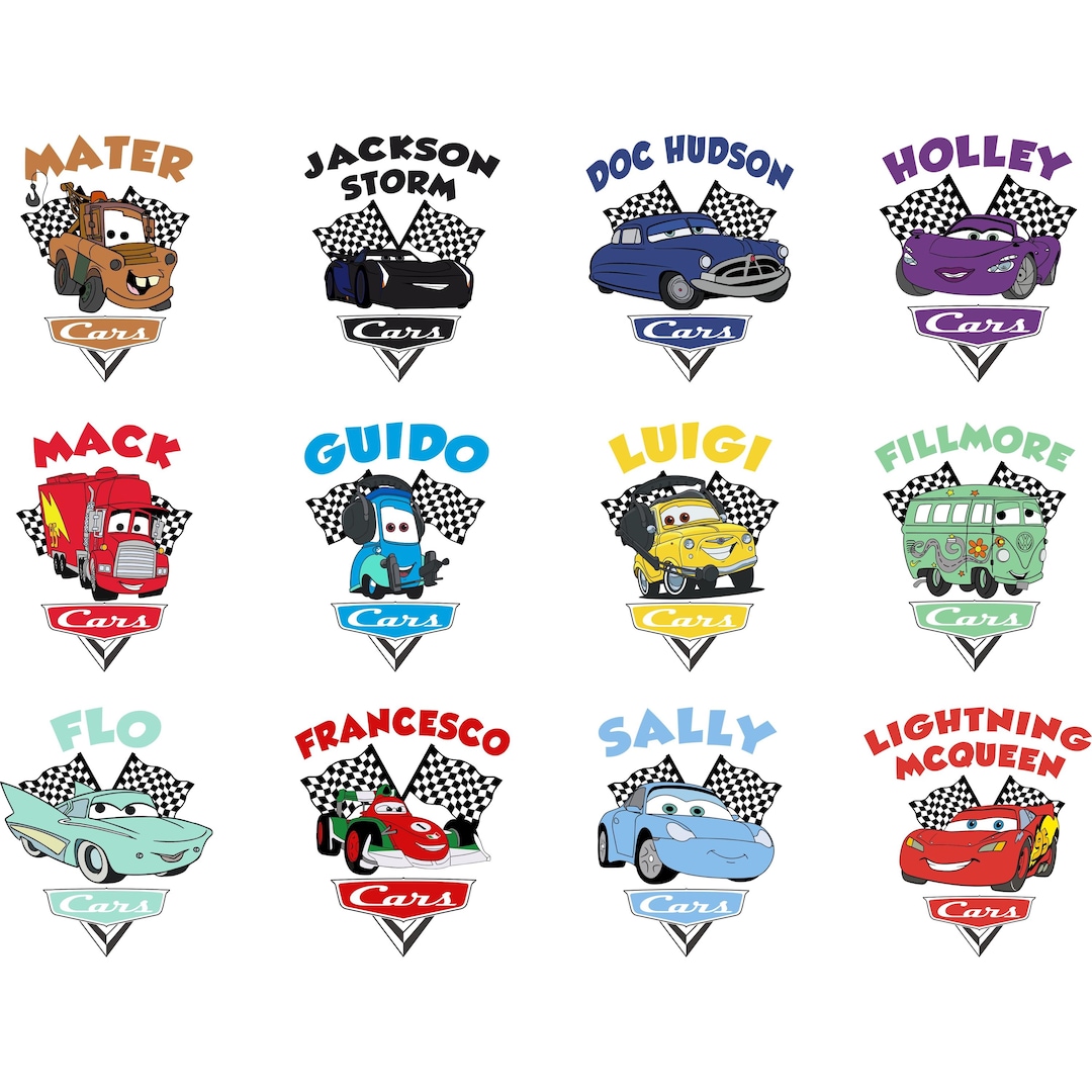 cars-character-racing-badge-bundle-png-cartoon-car-clipart-set-etsy