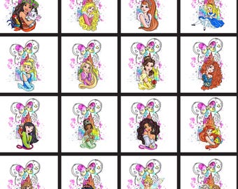 Princess Castle Watercolor Clipart Set, Magic Ears Style Png Collection