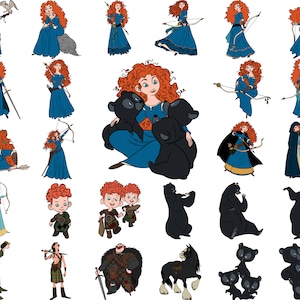 Brave Clipart, Merida SVG Bundle, Brave Svg, Brave Bundle SVG For Cricut, Brave layered svg, Brave cut file, Merida Instant Download
