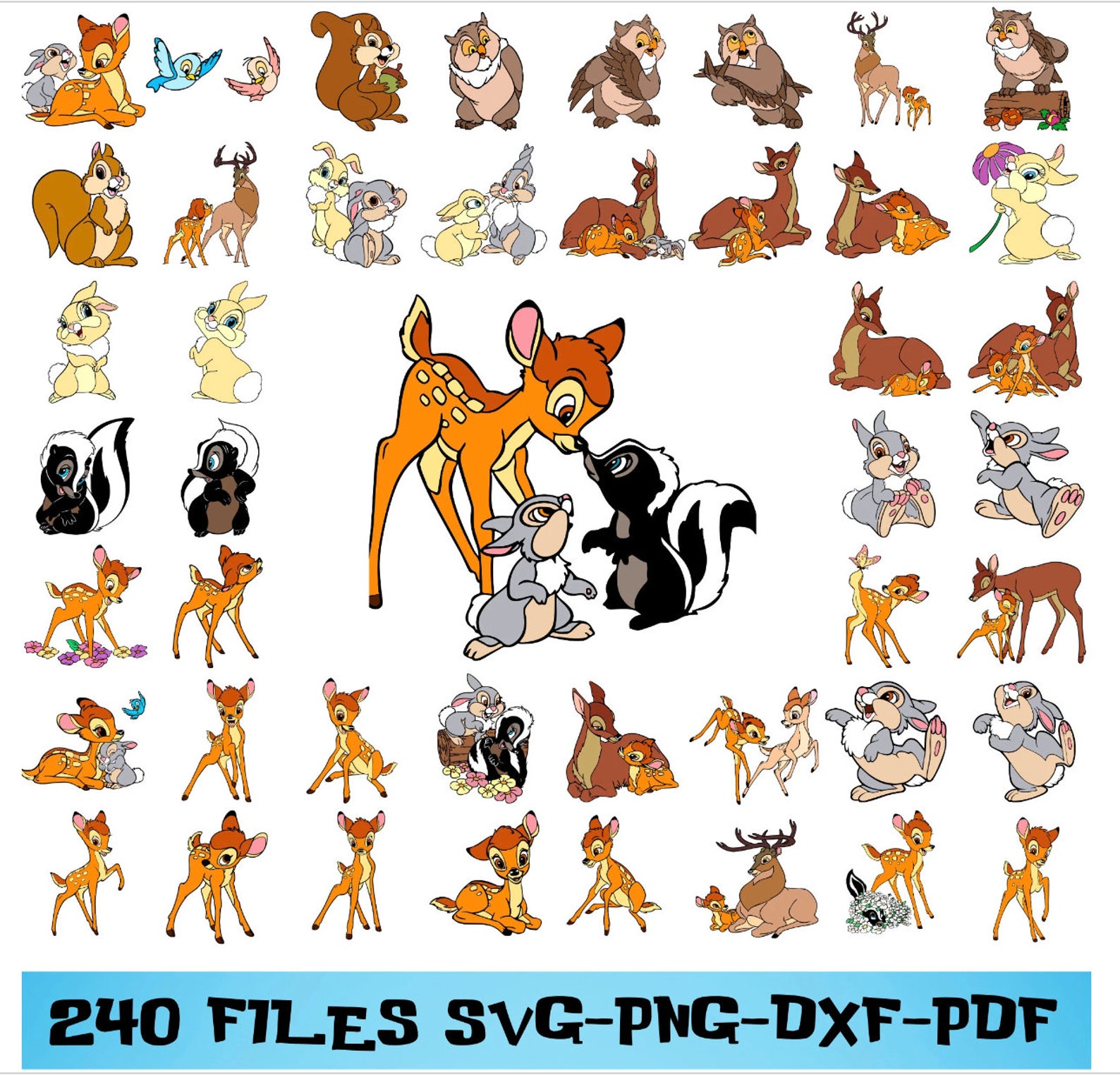 240+ Bambi Mega Bundle, Bambi Svg, Bambi Clipart, Bambi Deer Png ...