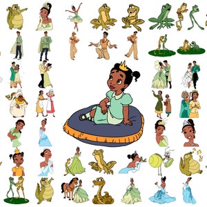 Princess and the Frog Svg Bundle, Tiana Clipart Svg, Princess Svg, Tiana Svg Bundle, Family trip svg Clipart Instant Download, background
