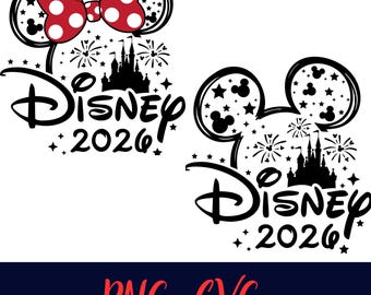 Family Vacation 2026 Mouse Castle Design, SVG PNG Cut File Set