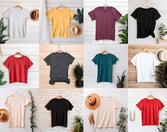 125 Bella Canvas 3001 Mockup Bundle, Shop Sale Bundle, 3001 Tshirts Bundle, Bella Canvas Model Mockup Bundle, Lifestyle Mockups