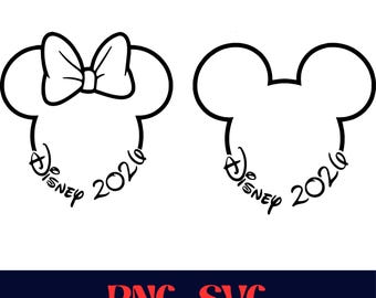 Mouse Ears 2026 SVG PNG Set, Matching Family Vacation Shirts, Instant Download