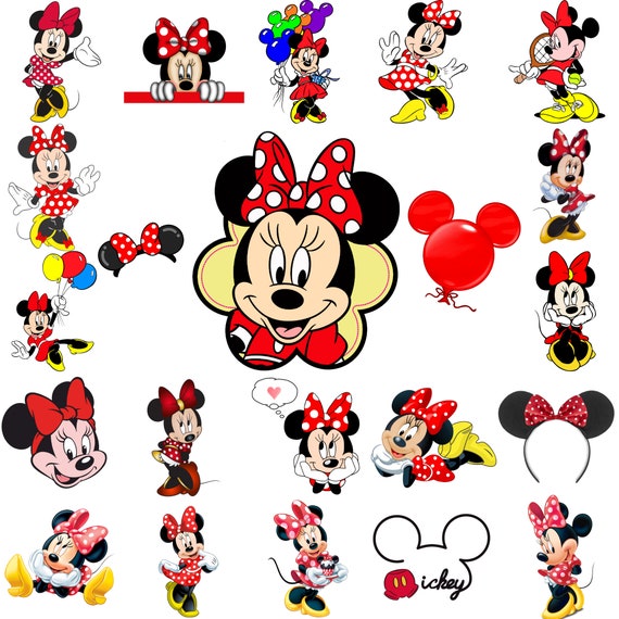 Minnie Mouse SVG Bundle, Minnie Mouse For Cricut, Minnie Mouse Png, Pink Minnie Mouse, Mouse svg, Red Dress polka dots polkadots svg, Mouse