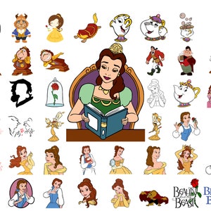 Belle en het beest-svg, Belle svg, beest svg, prinses svg, Belle en het beest clipart Cricut, schoonheid clipart, Belle png, instant download
