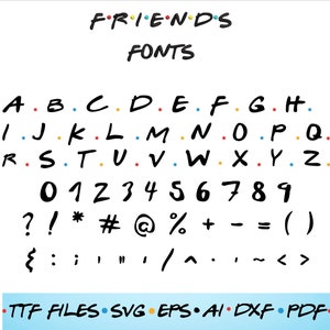 Friends Font, Friends Font TTF, Friends Font For Cricut, Cricut Font SVG, Font SVG, Friends Procreate Font, Svg for Cricut, Vector File