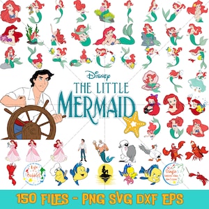 Little Mermaid Svg Bundle, Ariel Clipart, Little mermaid Svg, Princess Svg, The Little Mermaid Clipart, Princess clipart, Instant Download