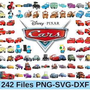 Cars Svg Bundle, Cars Clipart, Cars Png Bundle, Planes and Cars Birthday Bundle, Instant Download, Instant Download Lightning Mcqueen Mater