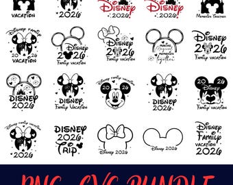 Family Vacation 2026 Castle Ears Bundle, Matching Trip Shirts, PNG SVG Digital Download