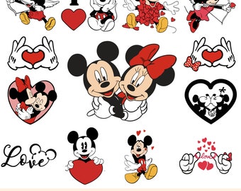 Myszka Miki i Myszka Minnie SVG, Mickey Svg, Minnie SVG, Urodziny SVG, Klub Myszki Miki SVG, Natychmiastowe pobieranie