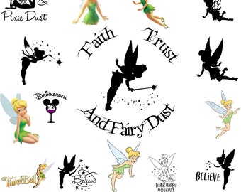 Tinkerbell Svg Bundle | Tinkerbell Png | Tinkerbell Svg Cut Files | Tinkerbell Clipart | Tinker Bell Fairy Svg | Digital Files, Svg files