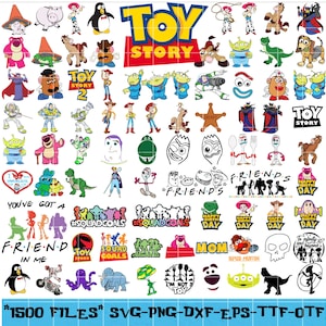 1500 Files Toy Story SVG Bundle, Woody Svg Files for Cricut, Toy Story Png, Buzz Lightyear Svg for Shirts, Toy Story Clipart, Toy Story SVG