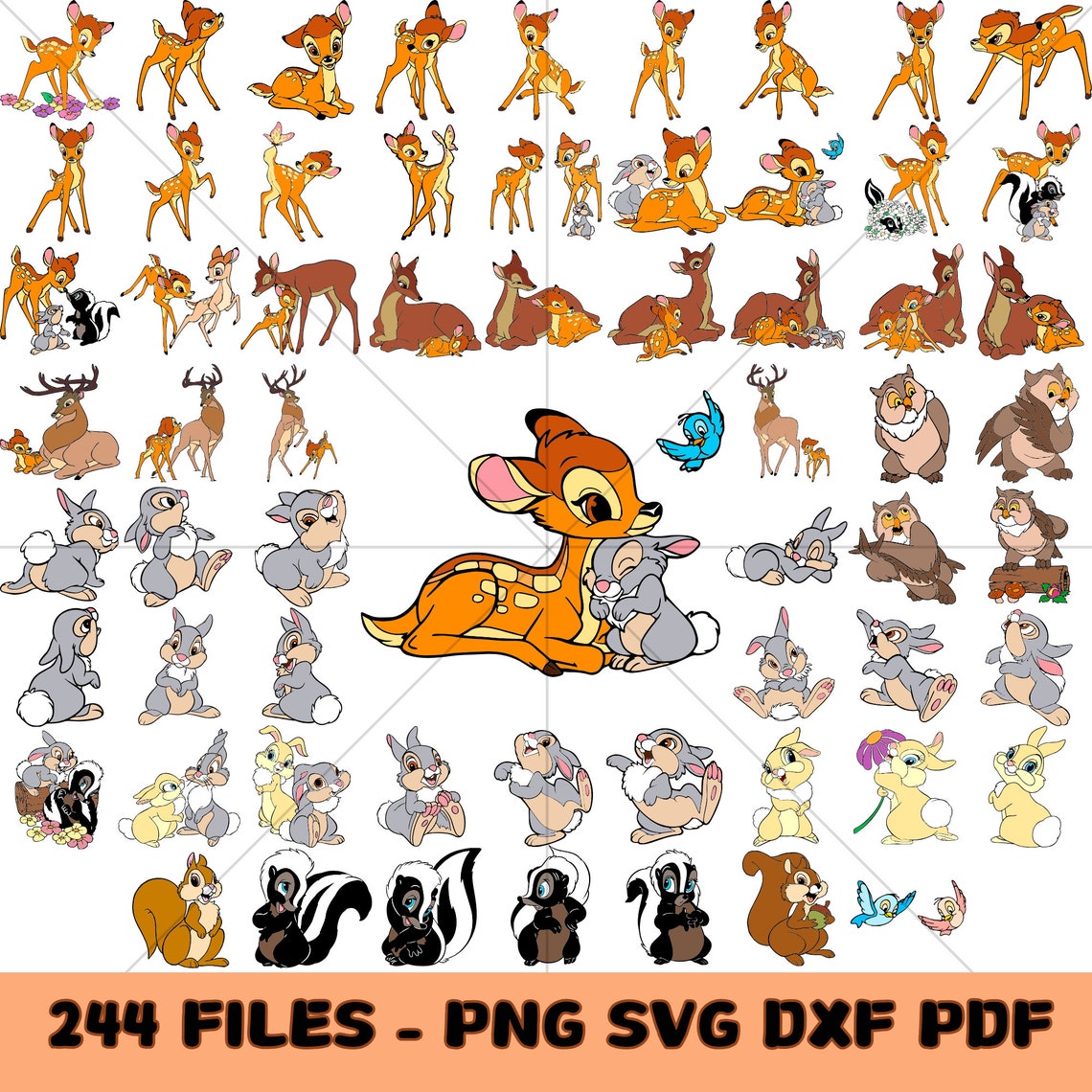 240+ Bambi Mega Bundle, Bambi Svg, Bambi Clipart, Bambi Deer Png ...