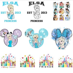 Elsa Png, Princesses Png, Vintage Princess Png, Vacay Mode Png, Family Trip Png, Magical Kingdom, Only Png, Watercolor clipart princess