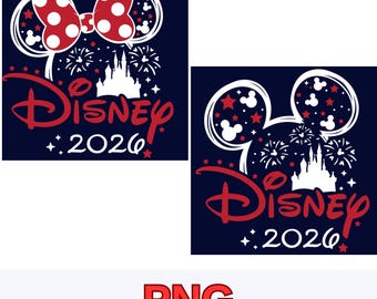 2026 Castle Ears Fireworks Design, Family Trip Shirt Graphic, Vacation Png Set