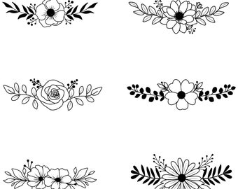 Blumen-Svg-Bundle, Blume SVG, Blumenschmuck, Blumen-Svg-Schnittdateien, Hochzeit, Grenze, Bundle, Blumenecke, SVG-Dateien für Cricut und Silhouette