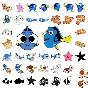 Finding Nemo Svg Bundle, Dory Svg & Png Files for Cricut, Nemo Png, Finding Nemo Svg for Shirts, Finding svg, Dory SVG, Instant Download,