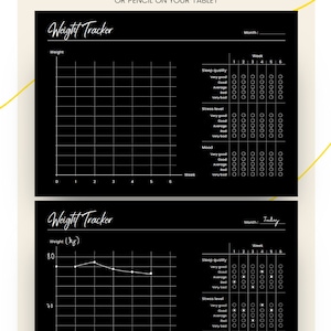 Weight Tracker Printable, Goal Setting, Progress Tracker, Habit Forming ...