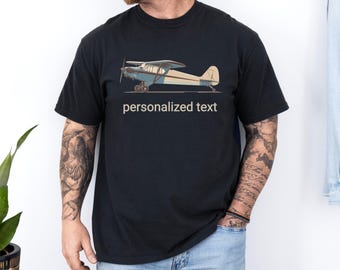 Comfort Colors® Personalized Pilot Shirt | Custom Tail Number Piper Cub Tee | Customizable Vintage Cub Plane Lover T-Shirt