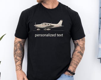 Custom Airplane Owner Shirt | Light Aircraft Illustration Tee | Personalized Aviation Apparel | General Aviation Gift Tee | Gift For Pilots