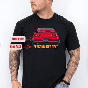 Camiseta JDM R32 / Camiseta personalizada con placa de coche R32 GTR / Camiseta personalizada con el logo del R32 Skyline / Camiseta con el nombre del equipo del club de coches R32 / Camiseta JDM Addict