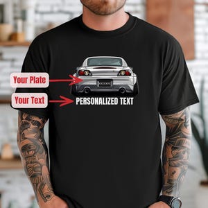 Comfort Colors® S2000 Tee | Custom Honda S2000 Tee | Personalized Plate JDM S2K Shirt | Silver S2K Rear Tee With Tag | Custom S2K Gift Shirt