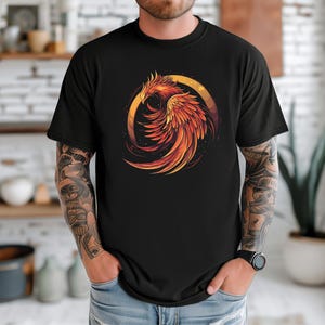 Comfort Colors® Majestic Phoenix Shirt | Rising Phoenix Art Tee | Firebird Mythical Tee | Phoenix Rising Graphic Tee | Celestial Bird Shirt