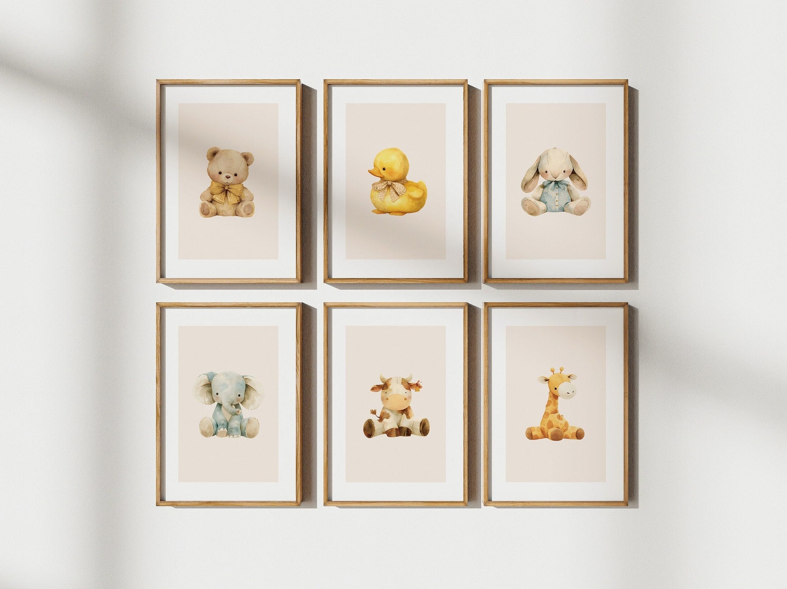 Printable Set of 20 Babies Animal Nursery Wall Art Prints. Watercolor ...
