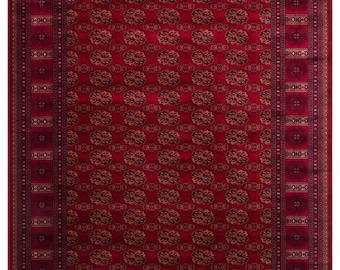 Afghan Rugs, High Quality Turkmen Carpet, Living Room Rug, Custom Rugs, Boho Red Area Rug, Tribal Rugs,Ethnic Traditional Carpet,Bedroom Rug
