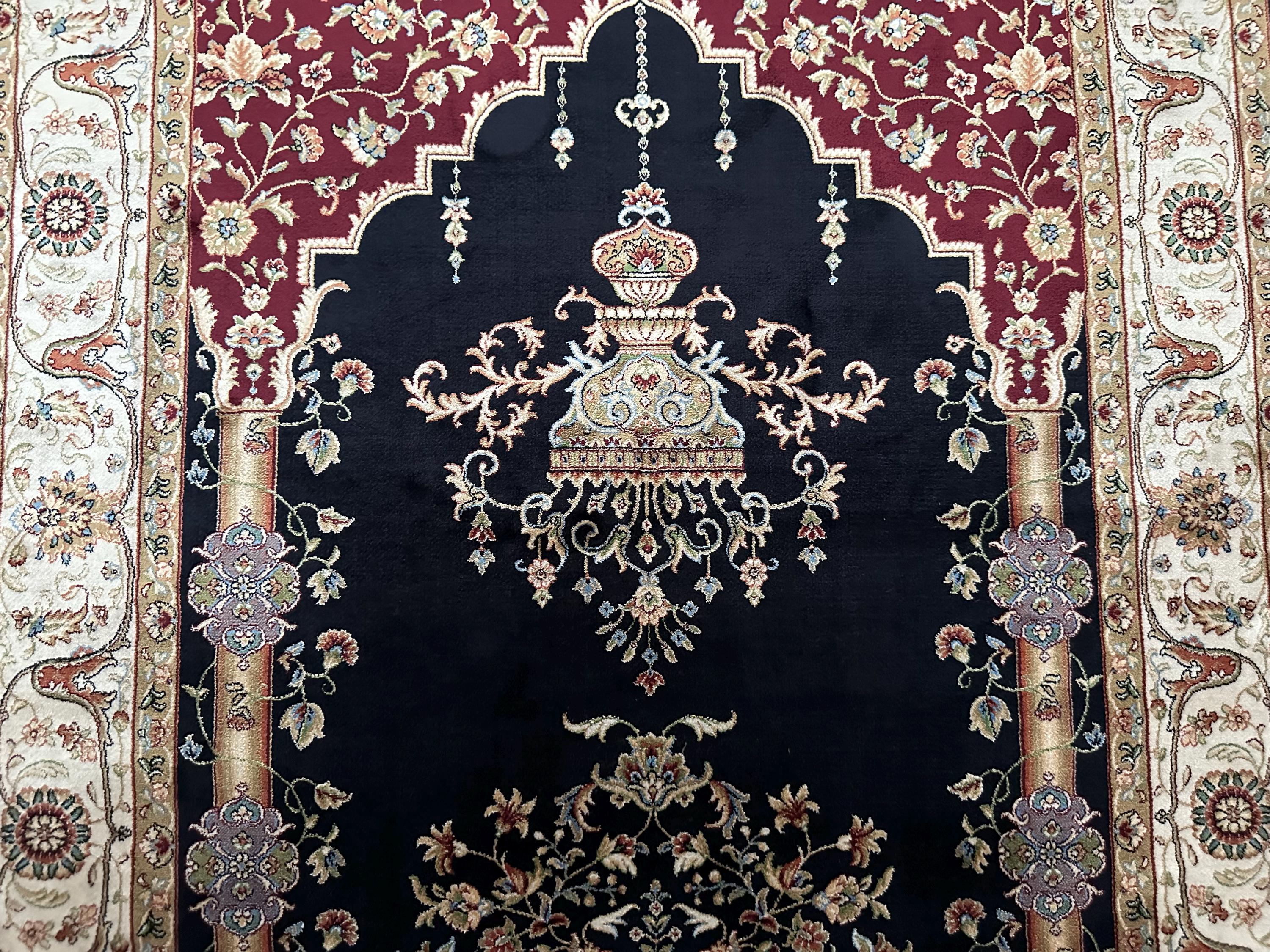 Prayer Rug for Muslim/ 3x4 Seccadah Silk Rug/ Bamboo Silk Rug/ Janamaz ...