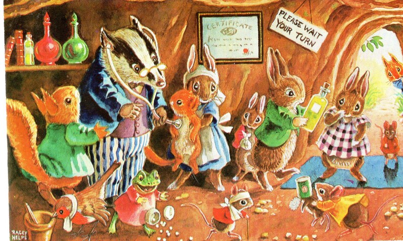 A Visit to the Doctor by RACEY HELPS Vintage Postcard PK 349 - Etsy