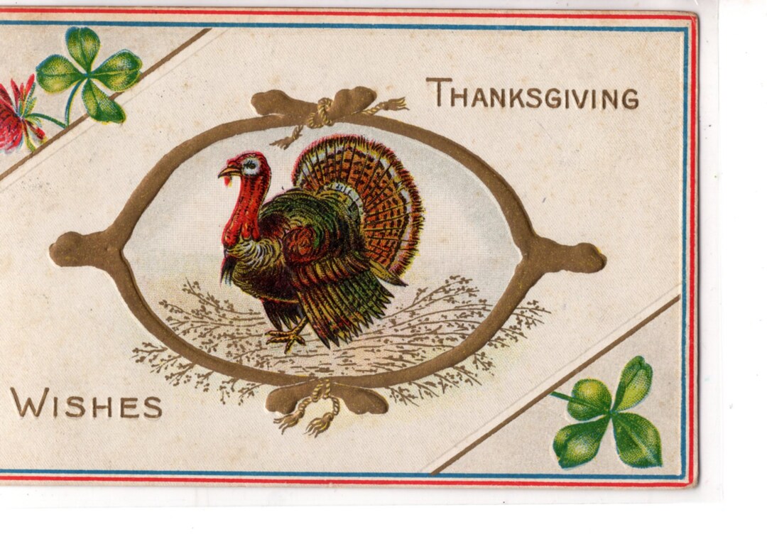 Charming Antique Thanksgiving Turkey Postcard - a Vintage Delight With ...