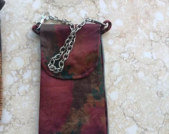 Bolsa de almacenamiento para teléfono celular hecha a mano, bolsa para teléfono, bolsa para teléfono inteligente crossbody hecha a mano, bolsa para pasaporte