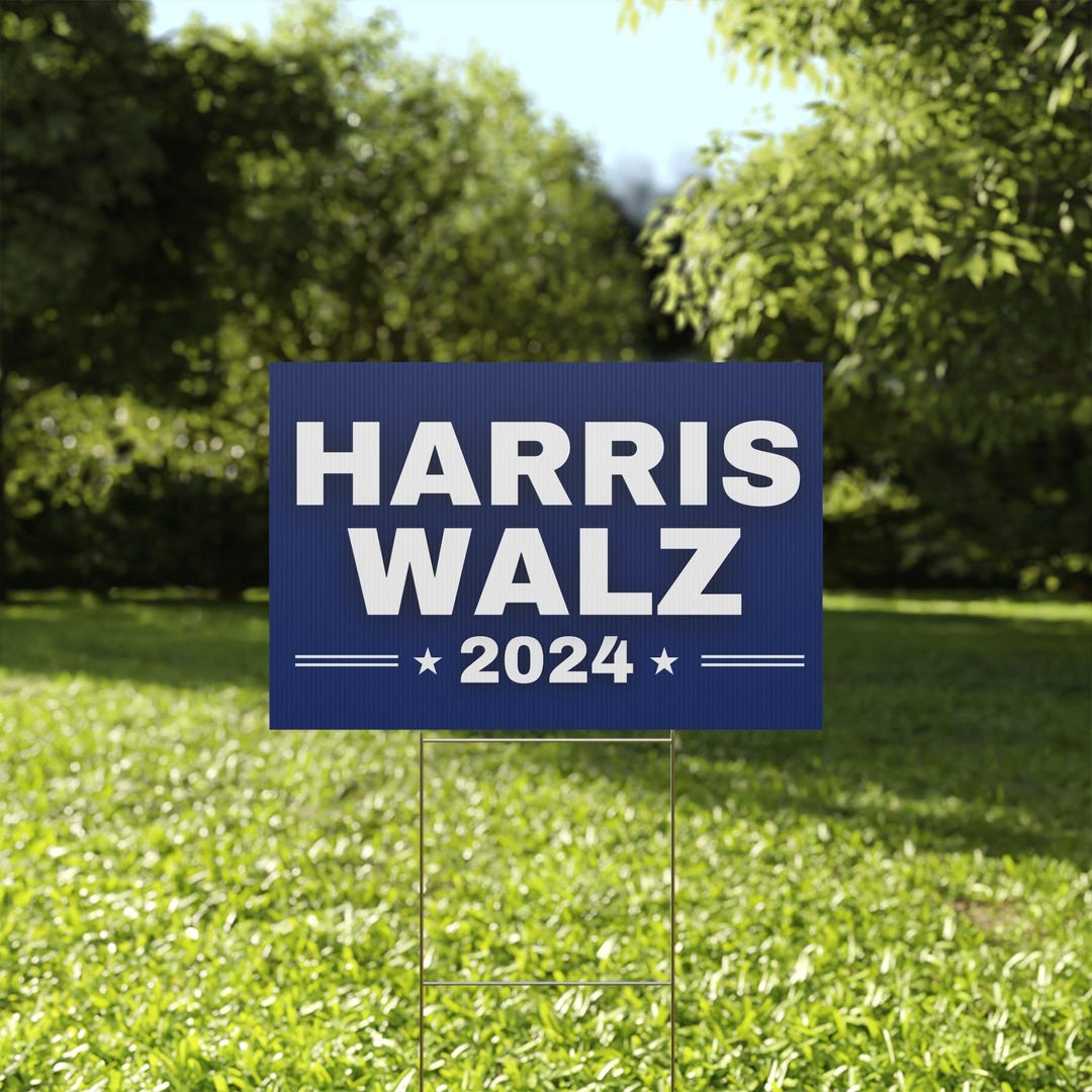 Kamala Harris Tim Walz Yard Sign - Etsy UK