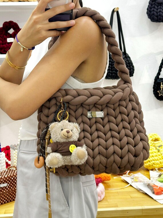 nknit handle bag ブラウン Dolce Vita Maren Knit Top Handle Bag 