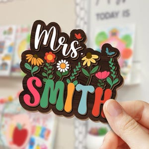 Teacher Magnet, Teacher Appreciation Gift, Teacher Gift, Custom Teacher Name Magnet, Teacher Locker Magnet, Classroom Decor, Teacher Sign