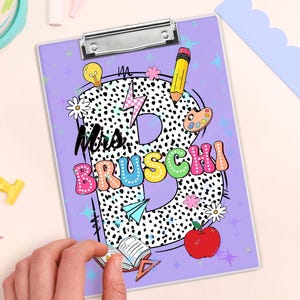 Teacher Clipboard, Custom Clipboard With Teacher Name, Teacher Appreciation Gift, Teacher Acrylic Clipboard, Teacher End Of Year Gift