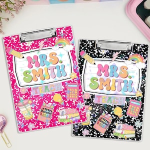 Teacher Clipboard, Teacher Back To School Gift, Custom Teacher Name Clipboard, Teacher Gifts, Teacher Acrylic Clipboard, End Of Year Gift