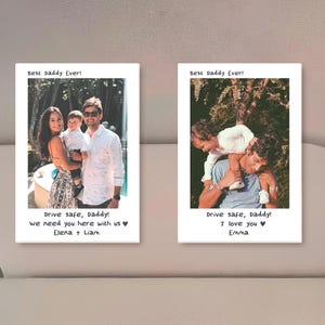 Custom Dad Photo Car Visor Clip, Father's Day Gift, Dad Gift from Kids, Drive Safe Daddy Sun Visor Clip, Husband Gift, Dad Car Accessories image 2