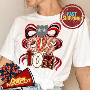 Preppy Mascot Shirt, Custom Mascot Shirt, Coquette Girly School Spirit Shirt, Game Day Shirt, Football Matching Team Shirts, Mascot Tee