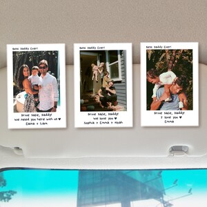 Custom Dad Photo Car Visor Clip, Father's Day Gift, Dad Gift from Kids, Drive Safe Daddy Sun Visor Clip, Husband Gift, Dad Car Accessories image 3