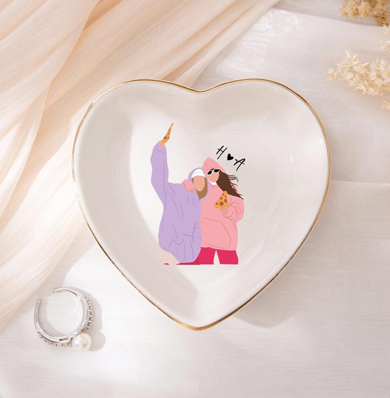 Personalized Bestie Photo Trinket Dish: Birthday Best Friend Gifts, Friendship Ring Holder, Thank You Gift For Friend immagine 14