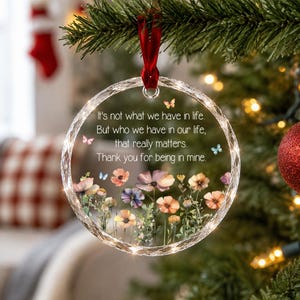 Custom Best Friend Ornament, Wildflower Friendship Keepsake, Thank You Gift for Woman, Friendship Gifts, BFF Birthday Gift for Bestie afbeelding 15